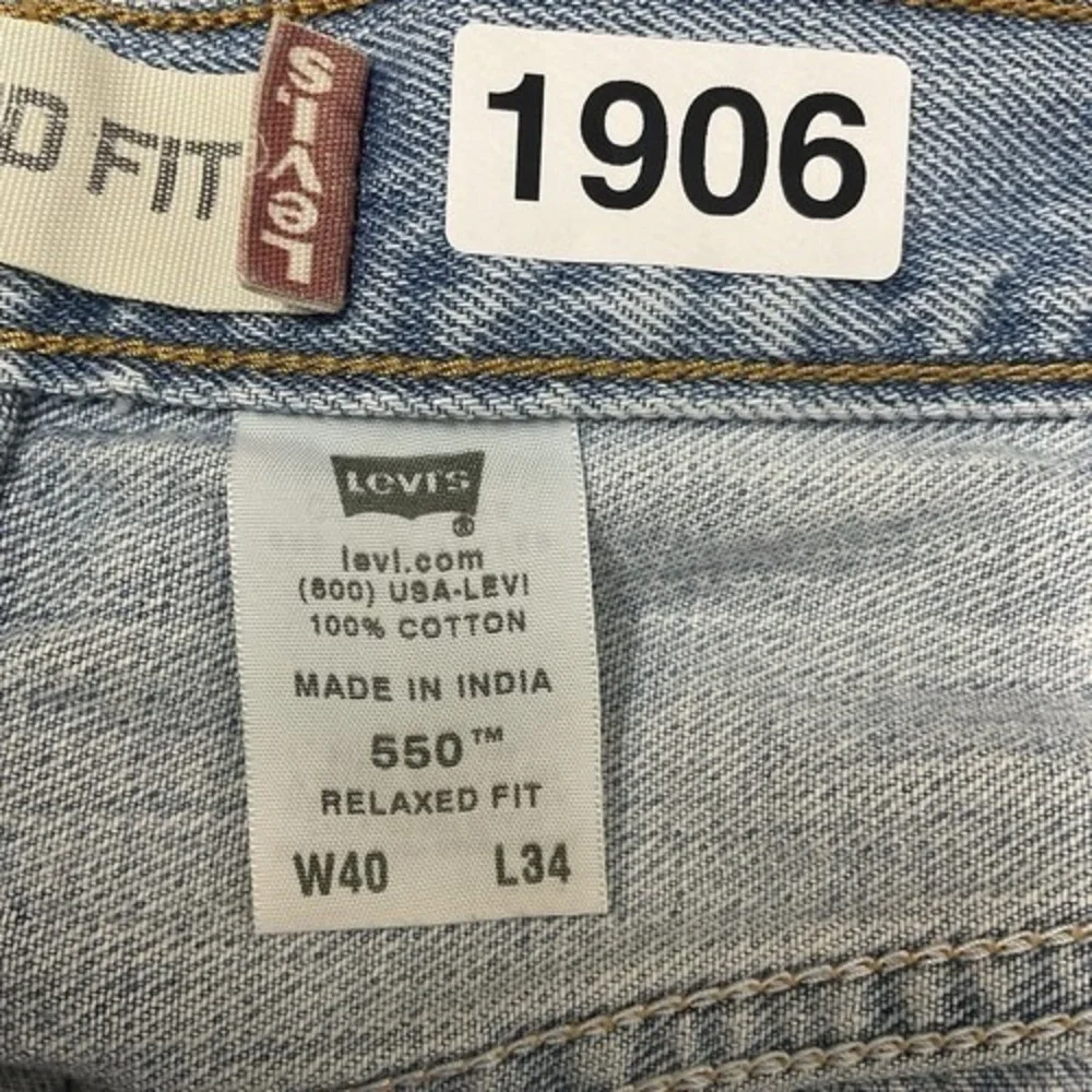Levi's 505 Regular Fit‎ Blue Light Wash Mid Rise Denim Jeans Men 40x30 India